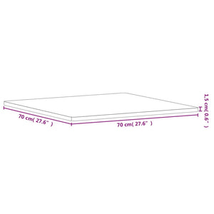 Επιφάνεια Τραπεζιού Τετράγωνη 70x70x1,5 εκ. Μασίφ Ξύλο Οξιάς