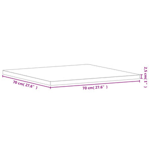 Επιφάνεια Τραπεζιού Τετράγωνη 70x70x2,5 εκ. Μασίφ Ξύλο Οξιάς
