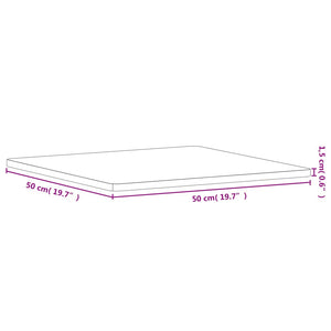 Επιφάνεια Τραπεζιού Τετράγωνη 50x50x1,5 εκ. Μασίφ Ξύλο Οξιάς - Pakobazaar