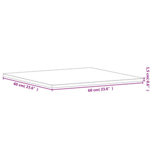 Επιφάνεια Τραπεζιού Τετράγωνη 60x60x1,5 εκ. Μασίφ Ξύλο Οξιάς