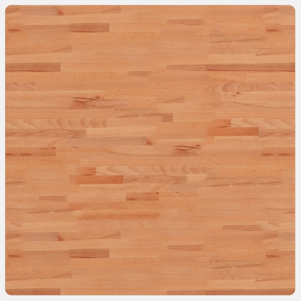 Επιφάνεια Τραπεζιού Τετράγωνη 90x90x2,5 εκ. Μασίφ Ξύλο Οξιάς - Pakobazaar