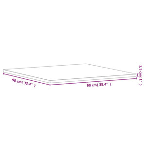 Επιφάνεια Τραπεζιού Τετράγωνη 90x90x2,5 εκ. Μασίφ Ξύλο Οξιάς - Pakobazaar