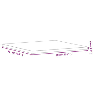 Επιφάνεια Τραπεζιού Τετράγωνη 90x90x4 εκ. Μασίφ Ξύλο Οξιάς