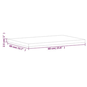 Πάγκος Μπάνιου 60x40x2,5 εκ. από Μασίφ Ξύλο Οξιάς