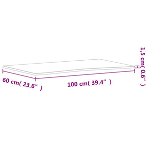 Επιφάνεια Εργασίας 100x(55-60)x1,5 εκ. από Μασίφ Ξύλο Οξιάς