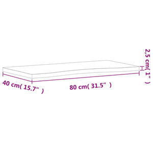 Επιφάνεια Εργασίας 80x(36-40)x2,5 εκ. από Μασίφ Ξύλο Οξιάς