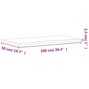 Επιφάνεια Εργασίας 100x(45-50)x2,5 εκ. από Μασίφ Ξύλο Οξιάς - Pakobazaar
