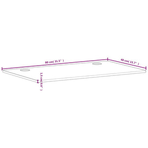 Επιφάνεια Γραφείου 80 x 40 x 1,5 εκ. Μασίφ Ξύλο Οξιάς