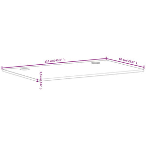 Επιφάνεια Γραφείου 110x60x1,5 εκ. από Μασίφ Ξύλο Οξιάς - Pakobazaar