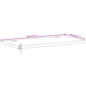 Επιφάνεια Γραφείου 80 x 40 x 2,5 εκ. Μασίφ Ξύλο Οξιάς