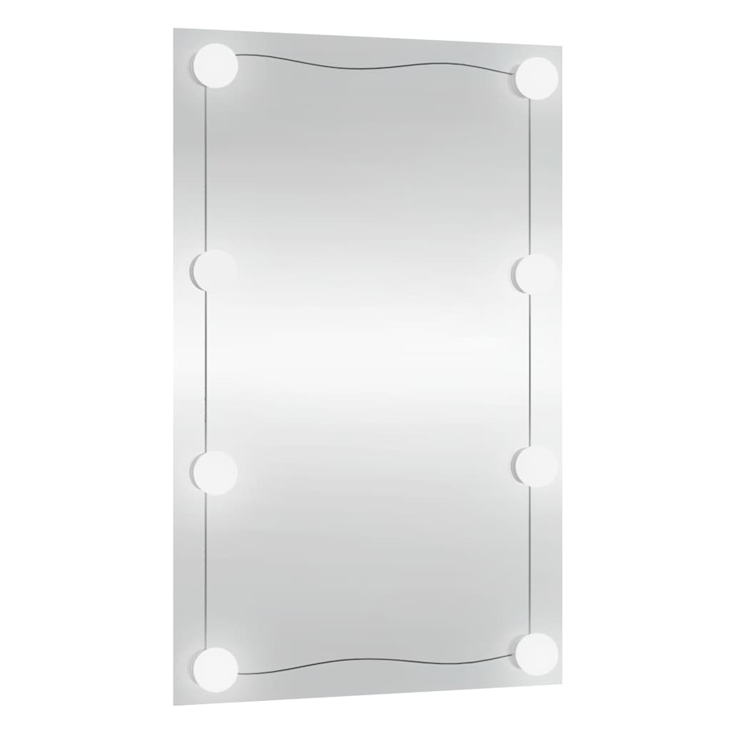 Καθρέφτης Τοίχου με LED Ορθογώνιος 40x60 εκ. Γυάλινος - Pakobazaar