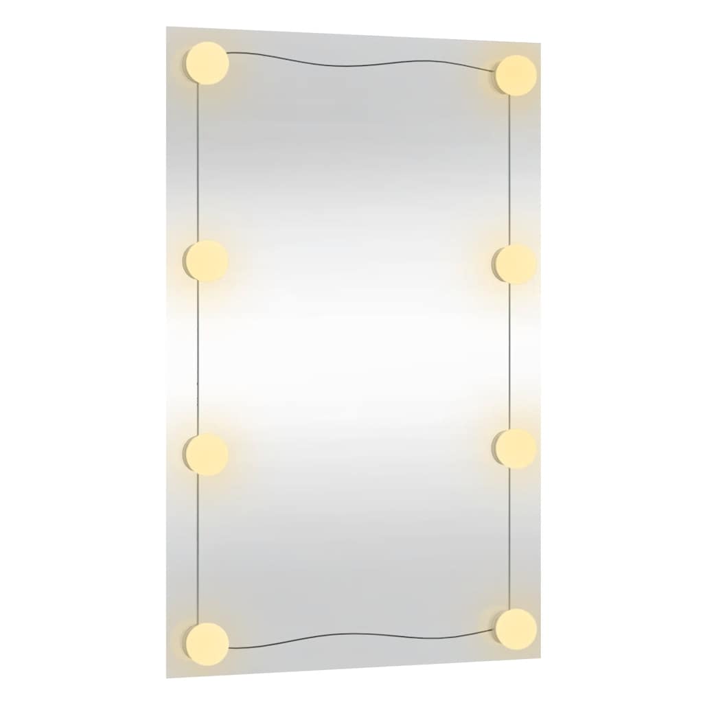 Καθρέφτης Τοίχου με LED Ορθογώνιος 40x60 εκ. Γυάλινος - Pakobazaar