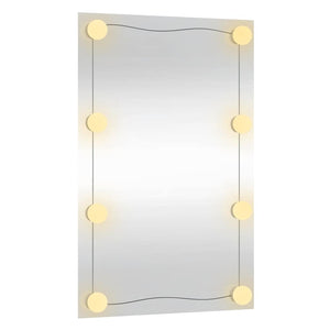 Καθρέφτης Τοίχου με LED Ορθογώνιος 40x60 εκ. Γυάλινος - Pakobazaar