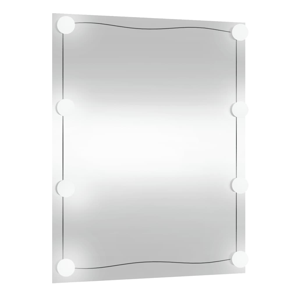 Καθρέφτης Τοίχου με LED Ορθογώνιος 50 x 60 εκ. Γυάλινος