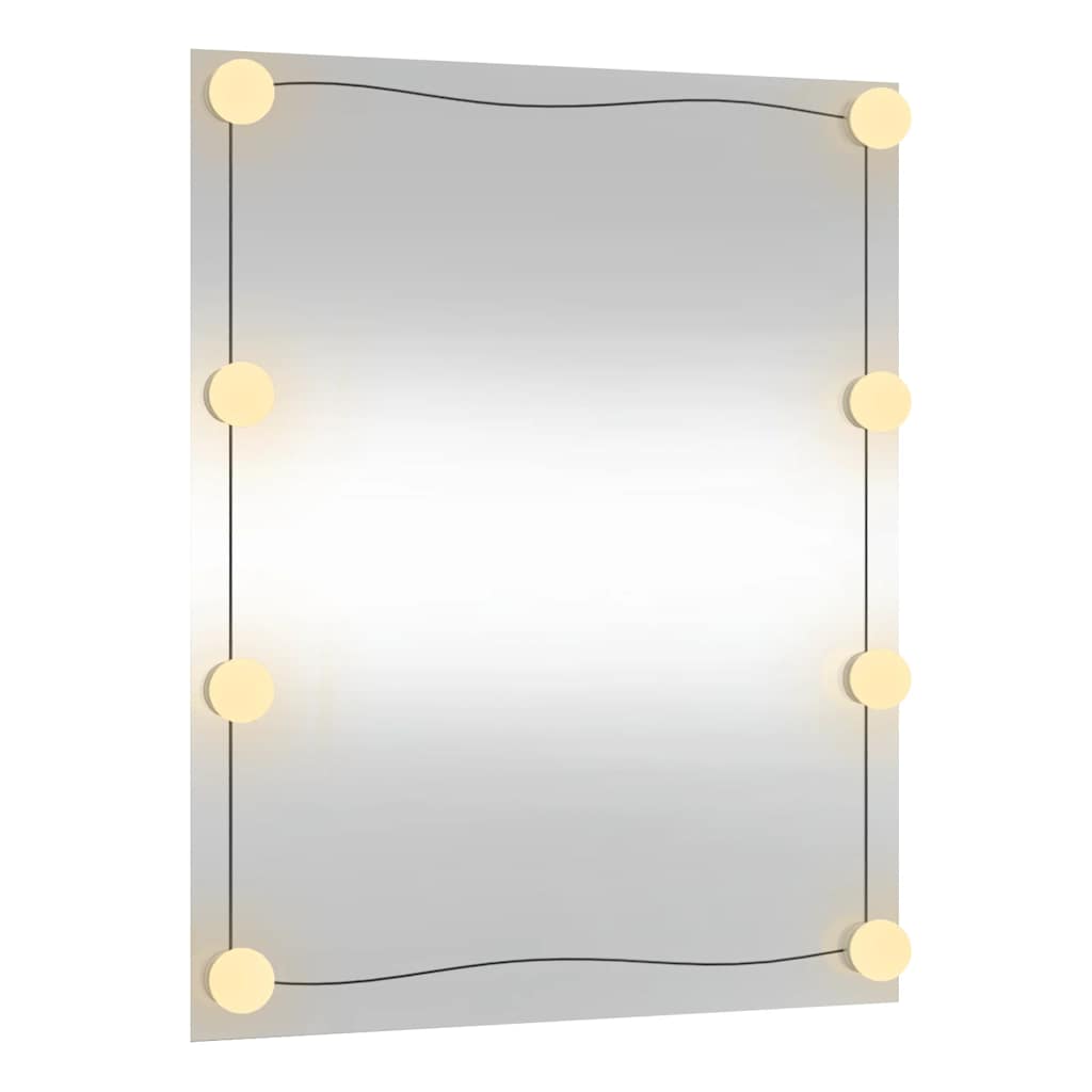 Καθρέφτης Τοίχου με LED Ορθογώνιος 50 x 60 εκ. Γυάλινος