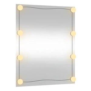Καθρέφτης Τοίχου με LED Ορθογώνιος 50 x 60 εκ. Γυάλινος