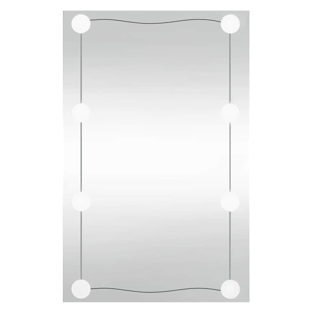 Καθρέφτης Τοίχου με LED Ορθογώνιος 50x80 εκ. Γυάλινος