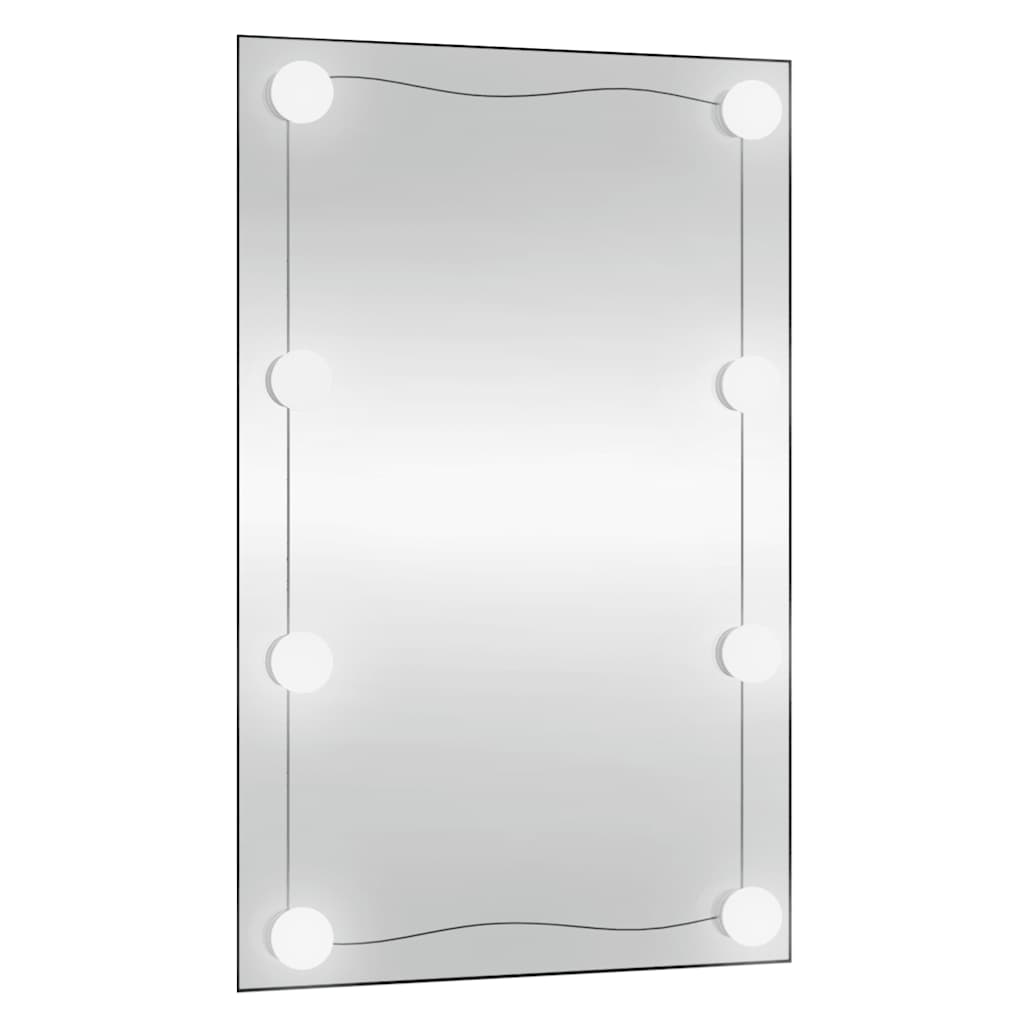 Καθρέφτης Τοίχου με LED Ορθογώνιος 50x80 εκ. Γυάλινος