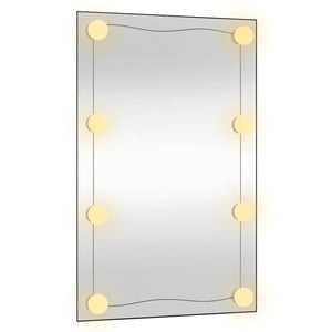 Καθρέφτης Τοίχου με LED Ορθογώνιος 50x80 εκ. Γυάλινος