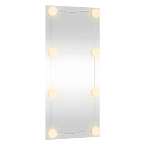 Καθρέφτης Τοίχου με LED Ορθογώνιος 50x100 εκ. Γυάλινος