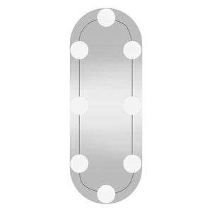 Καθρέφτης Τοίχου Οβάλ με Φώτα LED 15x40 εκ. από Γυαλί