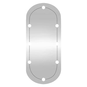 Καθρέφτης Τοίχου Οβάλ με Φώτα LED 25x60 εκ. από Γυαλί