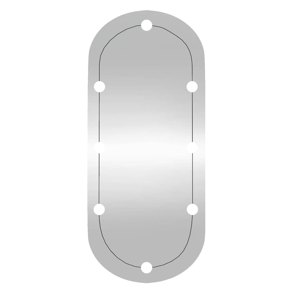 Καθρέφτης Τοίχου Οβάλ με Φώτα LED 45x100 εκ. από Γυαλί