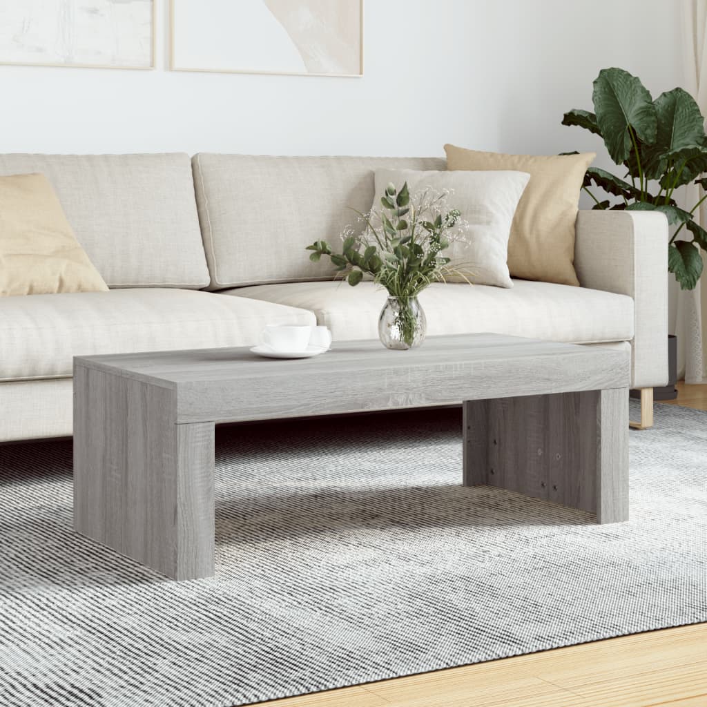 Τραπεζάκι Σαλονιού Γκρι Sonoma 102x50x36 εκ. Επεξεργασμένο Ξύλο - Pakobazaar