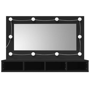 Έπιπλο Καθρέφτη με LED Μαύρο 90 x 31,5 x 62 εκ. - Pakobazaar