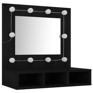 Έπιπλο Καθρέφτη με LED Μαύρο 60 x 31,5 x 62 εκ. - Pakobazaar