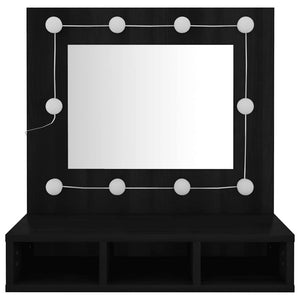 Έπιπλο Καθρέφτη με LED Μαύρο 60 x 31,5 x 62 εκ. - Pakobazaar