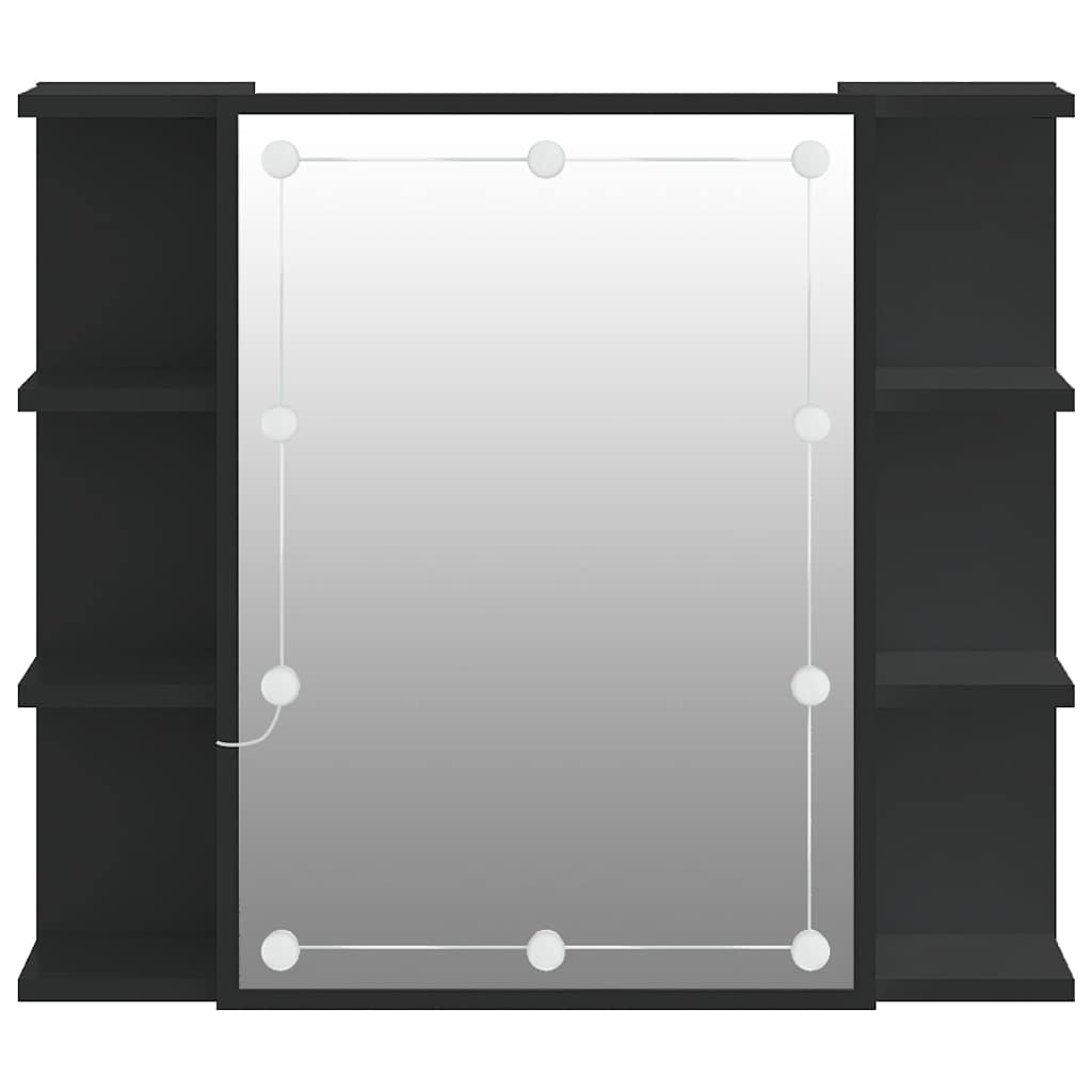 Έπιπλο Καθρέπτη με LED Μαύρο 70 x 16,5 x 60 εκ. - Pakobazaar