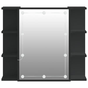 Έπιπλο Καθρέπτη με LED Μαύρο 70 x 16,5 x 60 εκ. - Pakobazaar