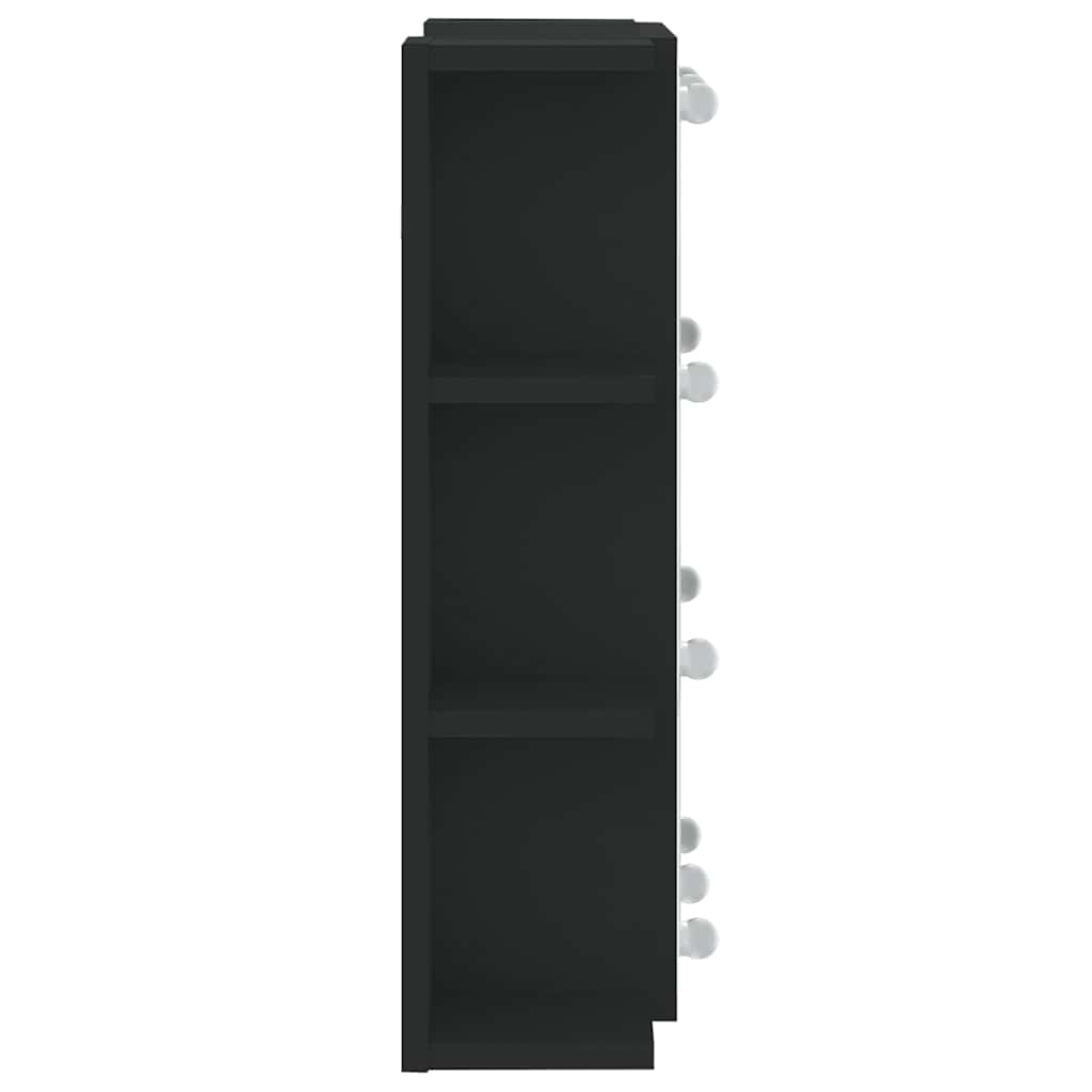 Έπιπλο Καθρέπτη με LED Μαύρο 70 x 16,5 x 60 εκ. - Pakobazaar