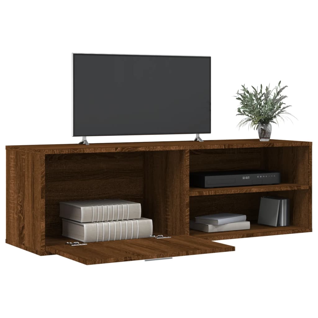 Έπιπλο Τηλεόρασης Καφέ Δρυς 120x34x37 εκ. Επεξ. Ξύλο - Pakobazaar