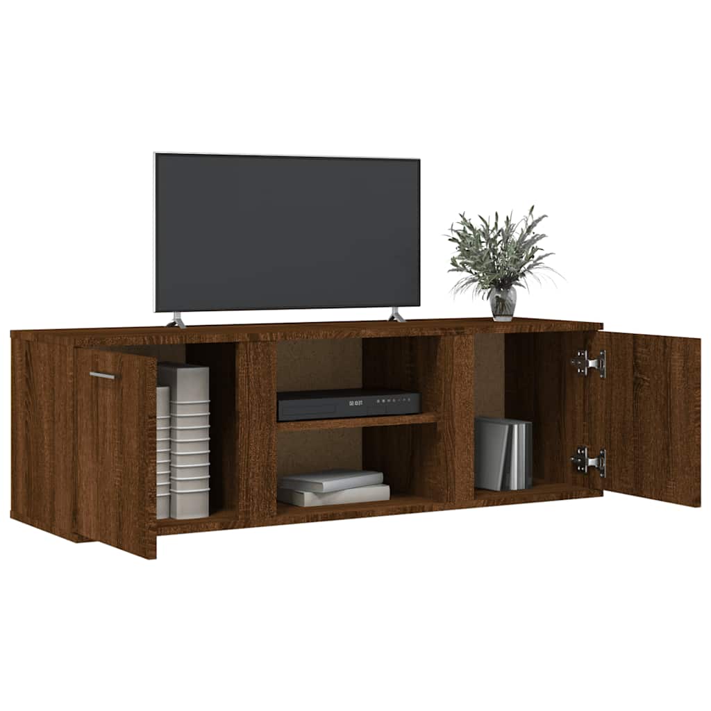 Έπιπλο Τηλεόρασης Καφέ Δρυς 120x34x37 εκ. Επεξ. Ξύλο