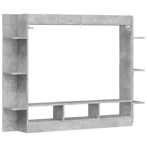 Έπιπλο Τηλεόρασης Γκρι Σκυροδέματος 152x22x113 εκ. Επεξ. Ξύλο - Pakobazaar