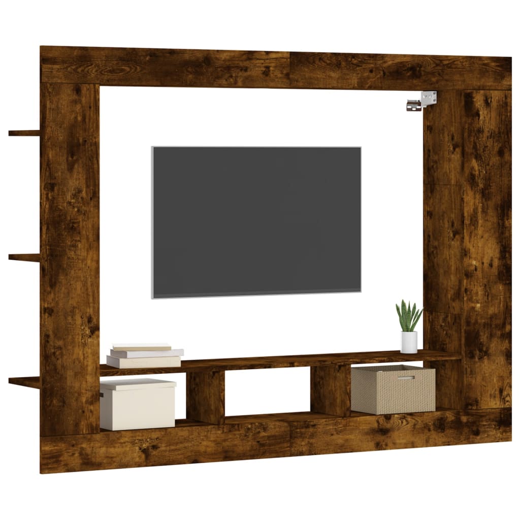 Έπιπλο Τηλεόρασης Καπνιστή Δρυς 152x22x113 εκ. Επεξ. Ξύλο
