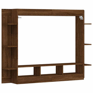 Έπιπλο Τηλεόρασης Καφέ Δρυς 152x22x113 εκ. Επεξ. Ξύλο