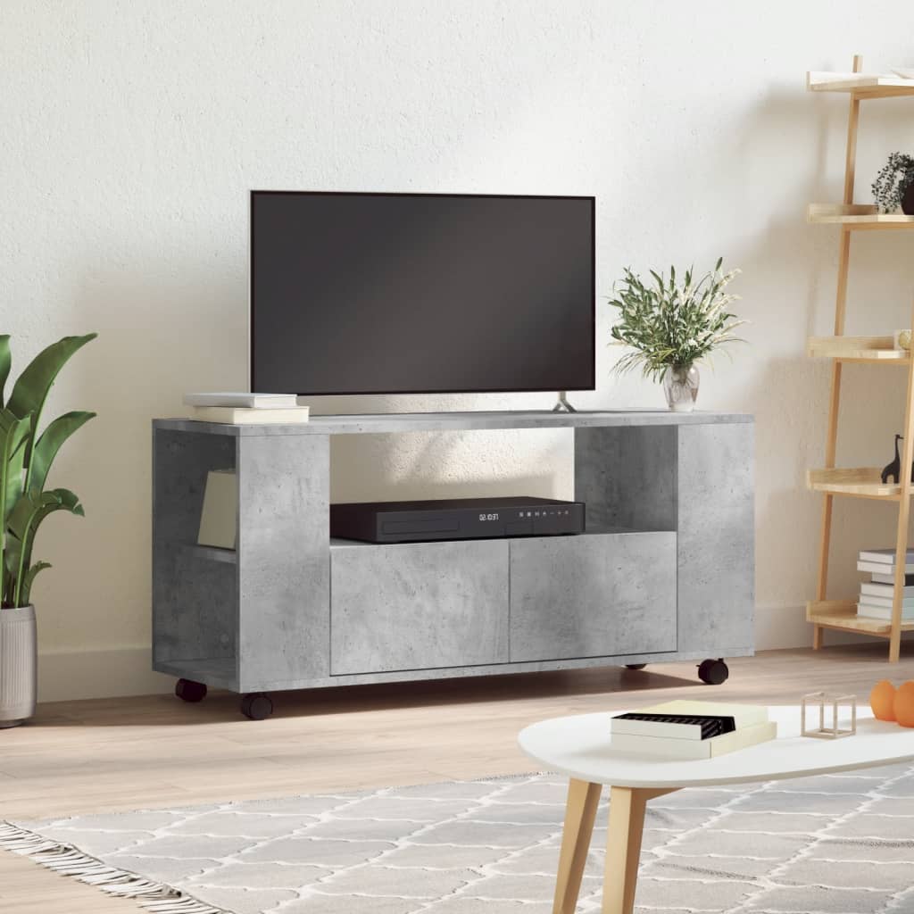 Έπιπλο Τηλεόρασης Γκρι Σκυρ. 102x34,5x43 εκ. Επεξ. Ξύλο