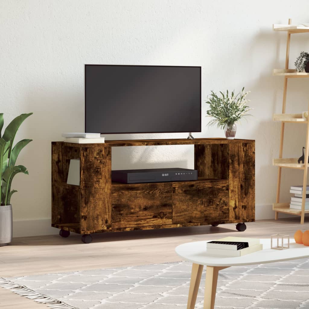 Έπιπλο Τηλεόρασης Καπνιστή Δρυς 102x34,5x43 εκ. Επεξ. Ξύλο
