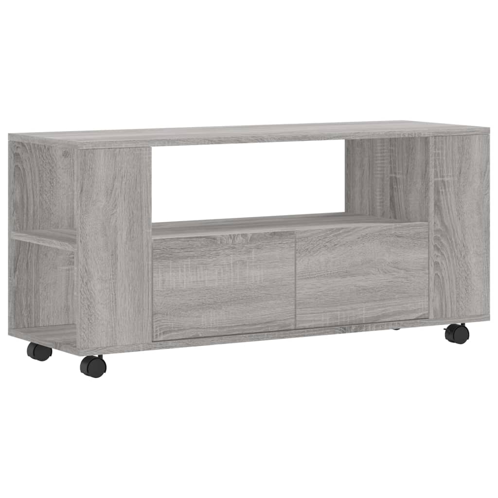 Έπιπλο Τηλεόρασης Γκρι Sonoma 102x34,5x43 εκ. από Επεξεργ. Ξύλο