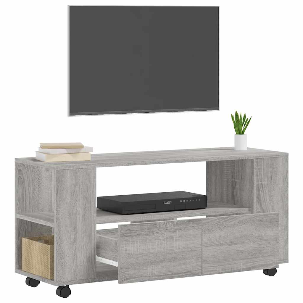 Έπιπλο Τηλεόρασης Γκρι Sonoma 102x34,5x43 εκ. από Επεξεργ. Ξύλο