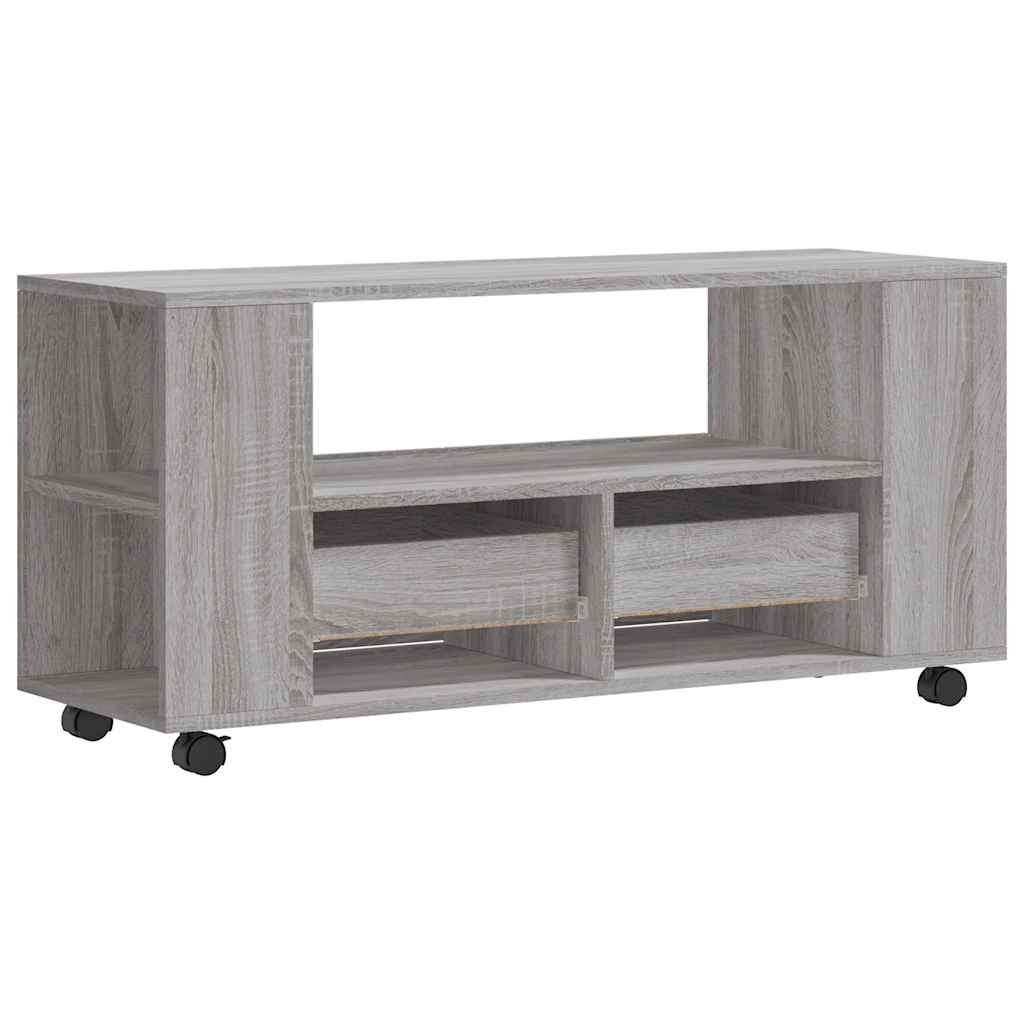 Έπιπλο Τηλεόρασης Γκρι Sonoma 102x34,5x43 εκ. από Επεξεργ. Ξύλο
