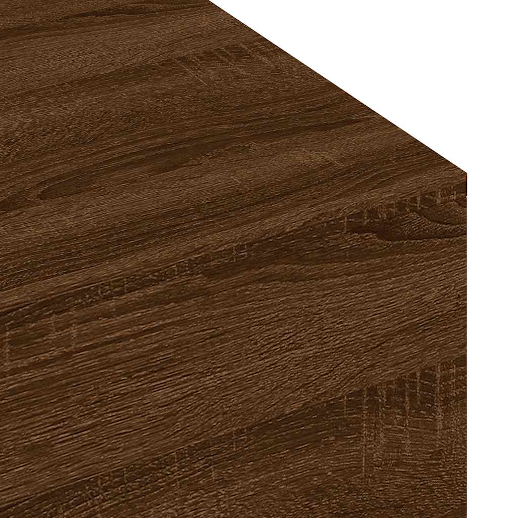 Τραπεζάκι Σαλονιού Καφέ Δρυς 100 x 49,5 x 31 εκ. Επεξεργ. Ξύλο