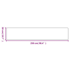 Χαλί Διάδρομος Εμφάνιση Σιζάλ Ανθρακί 50 x 250 εκ.
