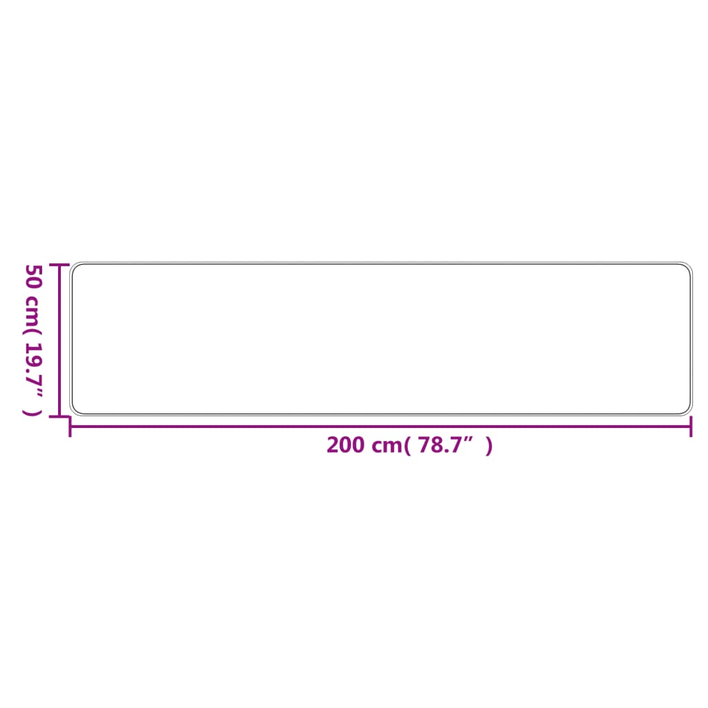 Χαλί Διάδρομος Εμφάνιση Σιζάλ Ασημί 50 x 200 εκ.