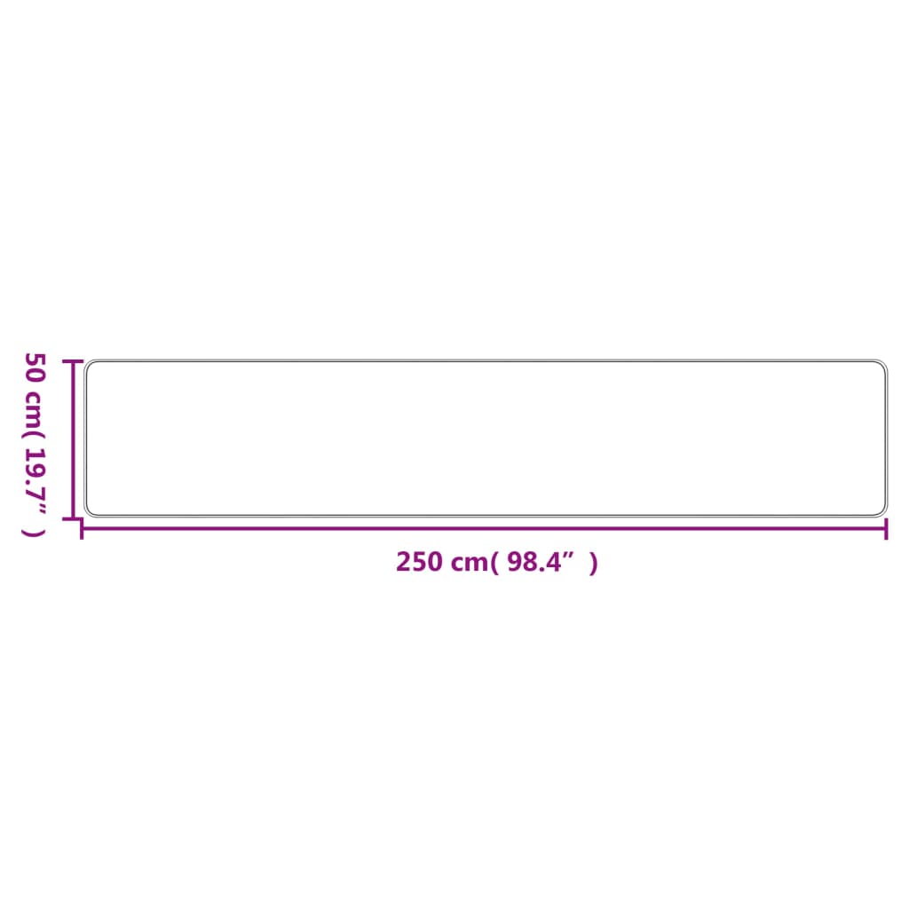Χαλί Διάδρομος Εμφάνιση Σιζάλ Ασημί 50 x 250 εκ.