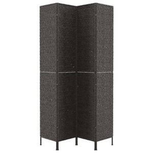 Διαχωριστικό Δωματίου με 4 Πάνελ Μαύρο 163x180εκ. Υάκινθο Νερού