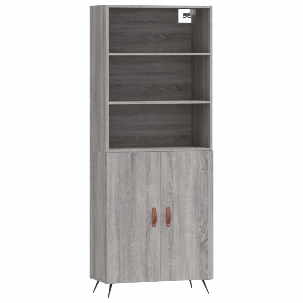 Ντουλάπι Γκρι Sonoma 69,5 x 34 x 180 εκ. Επεξεργασμένο Ξύλο